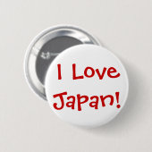 Ik hou van Japan! Ronde Button 5,7 Cm (Voorkant /achterkant)