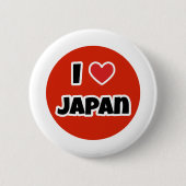 Ik hou van Japan Ronde Button 5,7 Cm (Voorkant)