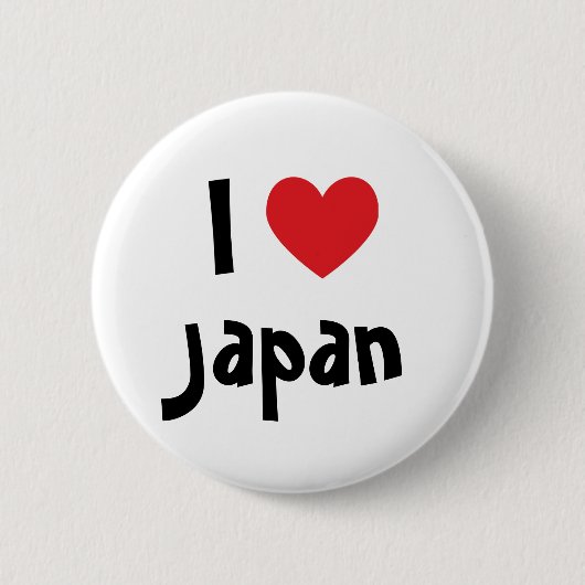 Ik hou van Japan Ronde Button 5,7 Cm (Voorkant)