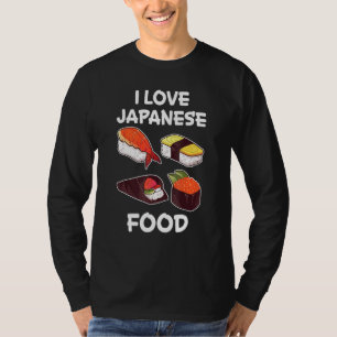 Ik hou van Japans eten Japans eten Japanse Rijst F T-shirt