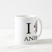 Ik hou van Japanse animme Koffiemok (Voorkant rechts)