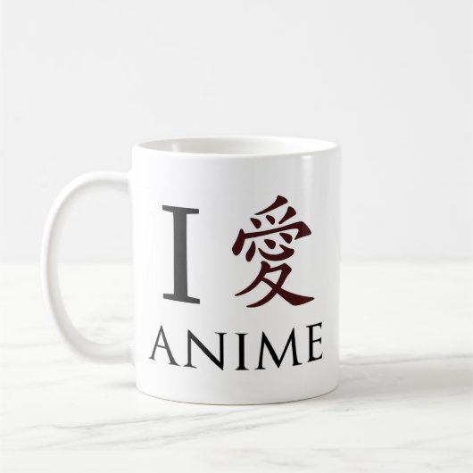 Ik hou van Japanse animme Koffiemok (Links)