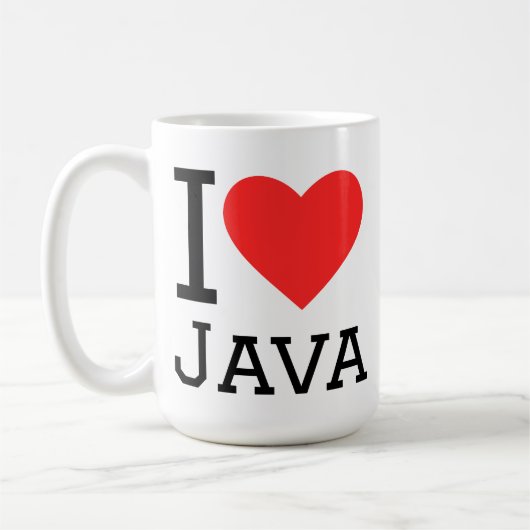Ik hou van Java Koffiemok (Links)