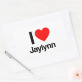 ik hou van jaylynn rechthoekige sticker (Envelop)