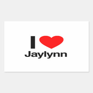 ik hou van jaylynn rechthoekige sticker