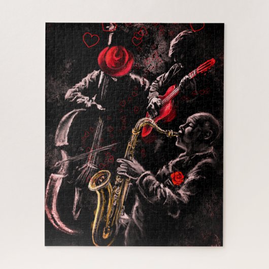 Ik hou van jazz muziek puzzel (Verticaal)
