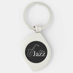 Ik hou van jazz sleutelhanger