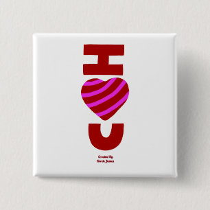 Ik hou van je 2-inch Square Button