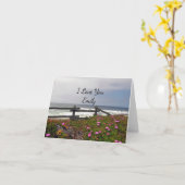 Ik hou van je aangepaste Ocean Flowers Note Kaart (Gele Bloem)