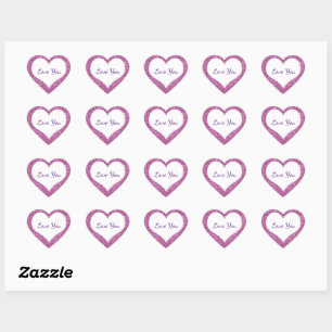 Ik hou van je aangepaste tekst conversatie harten hart sticker