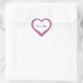 Ik hou van je aangepaste tekst conversatie harten hart sticker (Tas)