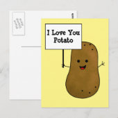 Ik hou van je aardappel briefkaart (Voorkant / Achterkant)