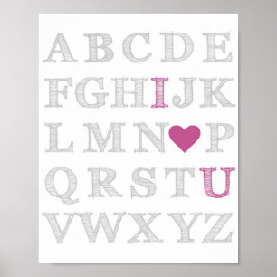 Ik hou van je ABC's Poster