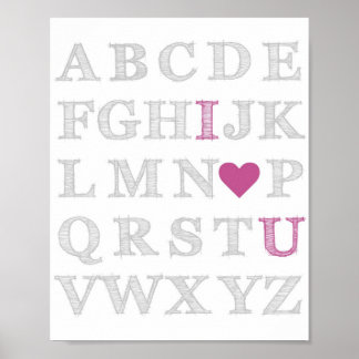 Ik hou van je ABC's Poster