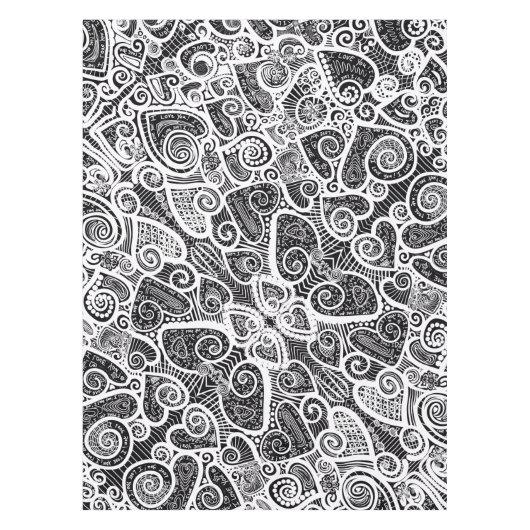 Ik hou van je Abstracte kunstontwerp Tafelkleed (Voorkant)