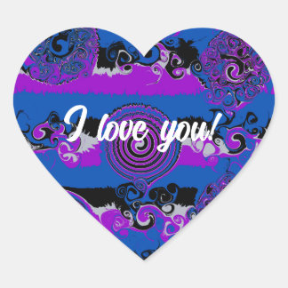 Ik hou van je! Abstracte sticker