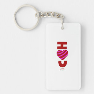 Ik hou van je acrylrechthoek Sleutelhanger