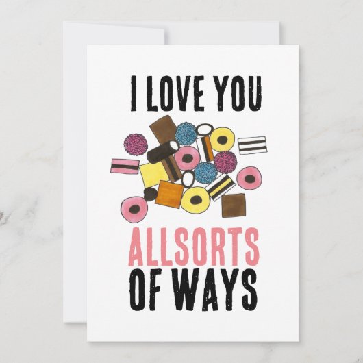 Ik hou van je Allerlei manieren Valentijnsdag Part Kaart (Voorkant)
