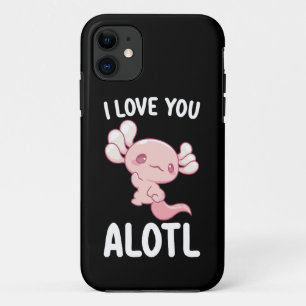 Ik hou van je Alotl Axolotl Valentijnsdag iPhone 11 Hoesje