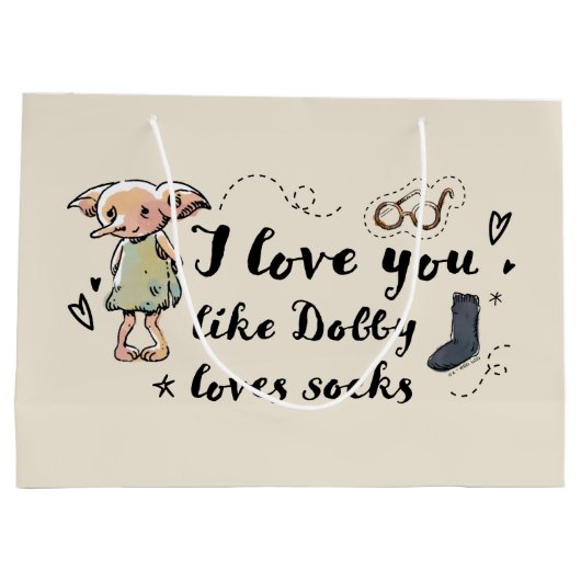 Ik hou van je als Dobby-liefhebbers Groot Cadeauzakje (Achterkant)