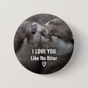 Ik hou van je als geen otter Cute Photo Ronde Button 5,7 Cm