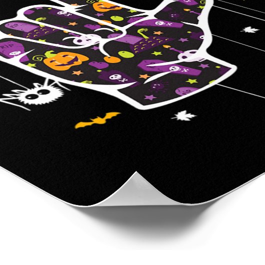 Ik hou van je als Halloween Gebarentaal Halloween Poster (Hoek)