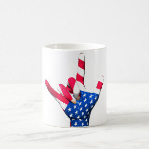 Ik hou van je Amerikaanse vlag Mok