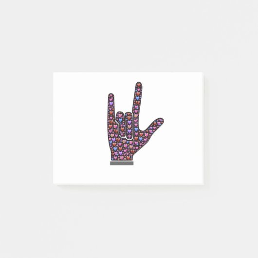 Ik hou van je ASL Post-it® Notes (Voorkant)