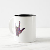 Ik hou van je ASL Tweekleurige Koffiemok (Voorkant links)
