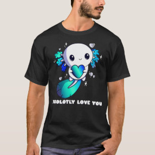Ik hou van je, Axolotl Valentijnsdag Cute K T-shirt