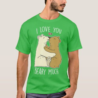 Ik hou van je Beary veel Schattigee Valentijn Bere T-shirt