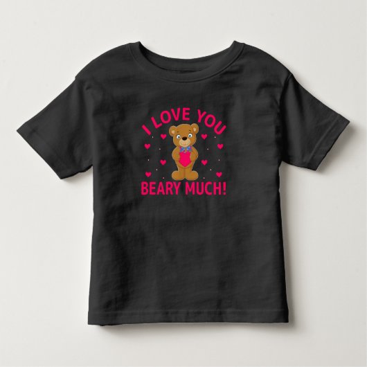 Ik hou van je beary veel Teddy Bear Kinder Shirts (Voorkant)