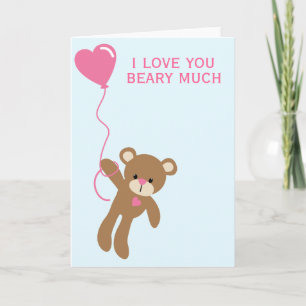 Ik hou van je beary veel - Wenskaart Feestdagen Kaart