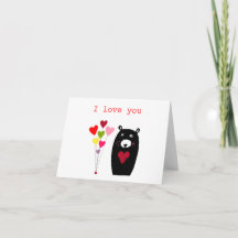 "Ik hou van je" Beer Valentijn Love card