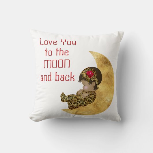 Ik hou van je bij de Moon en Back Baby Pillow Kussen (Voorkant)