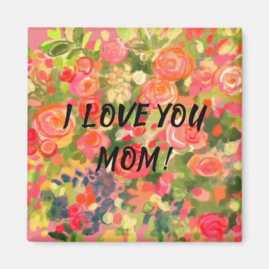 Ik hou van je, bloemen. magneet (Voorkant)