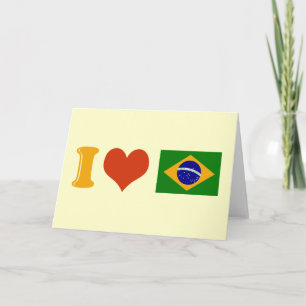 Ik hou van je Brazilië Kaart