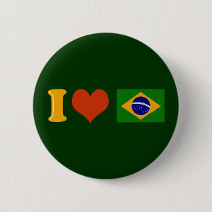 Ik hou van je Brazilië Ronde Button 5,7 Cm