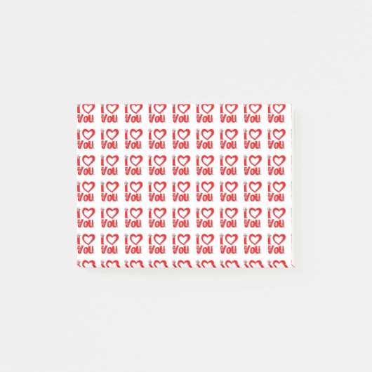 Ik hou van je briefje post-it® notes (Voorkant)