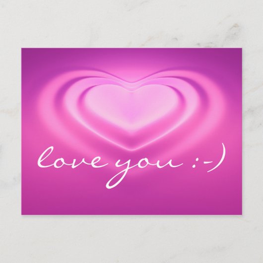 Ik hou van je: -) briefkaart (Voorkant)