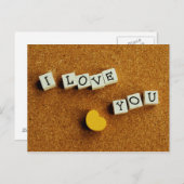 "Ik hou van je" briefkaart (Voorkant / Achterkant)