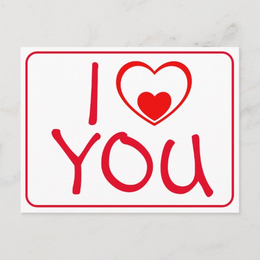 Ik hou van je briefkaart (Voorkant)