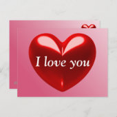 Ik hou van je briefkaart (Voorkant / Achterkant)