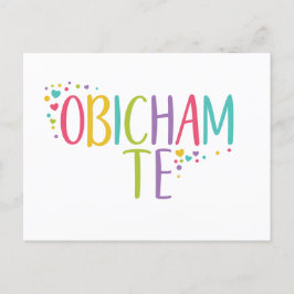 Ik hou van je Bulgaarse obicham te - regenboog Briefkaart