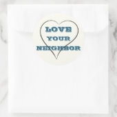 Ik hou van je buurtstickers ronde sticker (Tas)