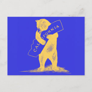 Ik hou van je Californië—Blauw en Goud Briefkaart