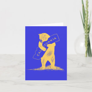 Ik hou van je Californië—Blauw en Goud Kaart