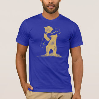 Ik hou van je Californië—Blauw en Goud T-shirt