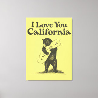 Ik hou van je Californië Canvas Afdruk