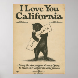 Ik hou van je Californië Poster
